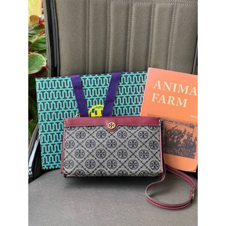 📮@2,890.-🔥🔥New Trendy &amp; Modern ON SALE 7 %🔥🔥💯Tory burch t monogram jacquard mini pouchette