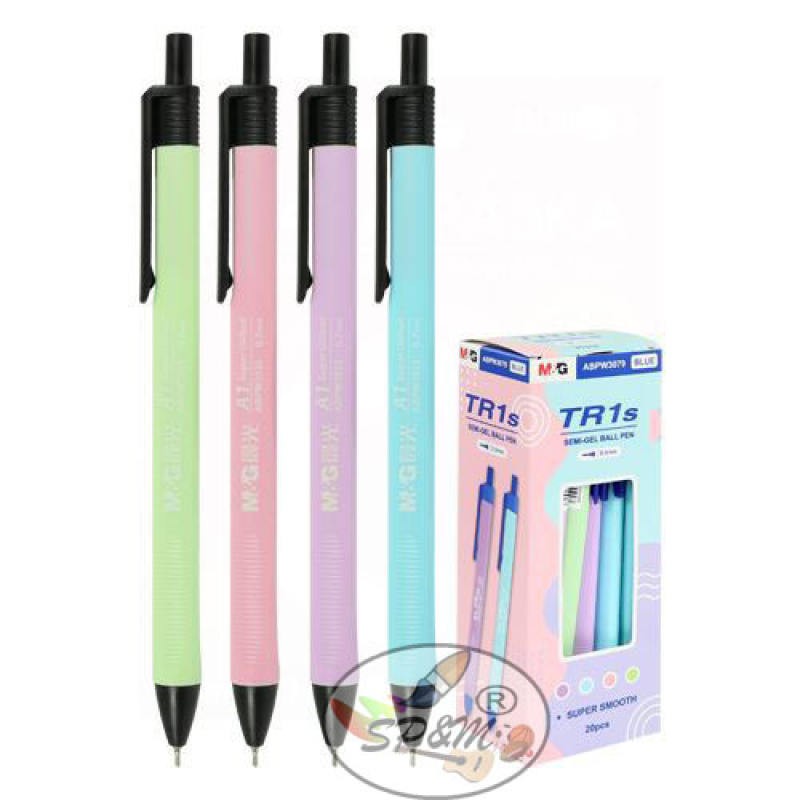 ปากกาลูกลื่น M&G Super Oilball (TR1s) 0.5 mm สีน้ำเงิน กล่องละ 20 ด้าม