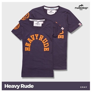 rudedog เสื้อคอกลม ชาย หญิง   รุ่นheavy สีเทาดิน