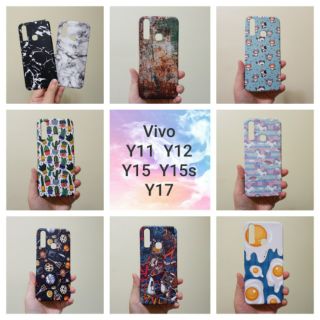 เคสแข็ง Vivo Y11 Y12 Y15 Y15s Y17 มีหลายลาย เคสไม่คลุมรอบ เปิดบน-เปิดล่าง (ตอนกดสั่งซื้อ จะมีลายให้เลือกก่อนชำระเงินค่ะ)