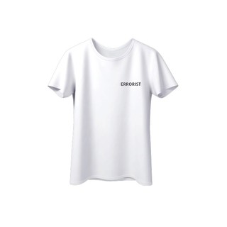 ERRORIST เสื้อยืดคอกลม คอตตอน100% สีขาว(ตัวอักษรเล็ก)