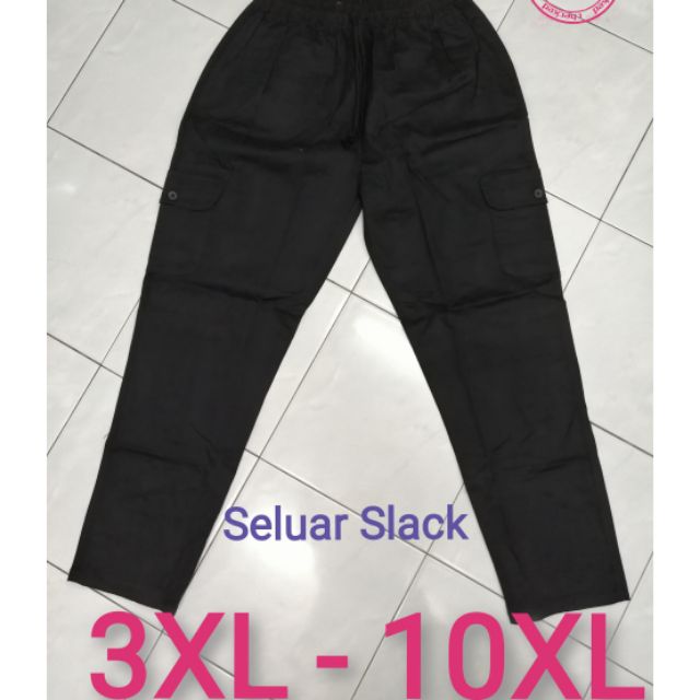 Seluar Panjang Unisex Plus Size . Slack Long Pants Plussize Men/Women/Men/Perempuan