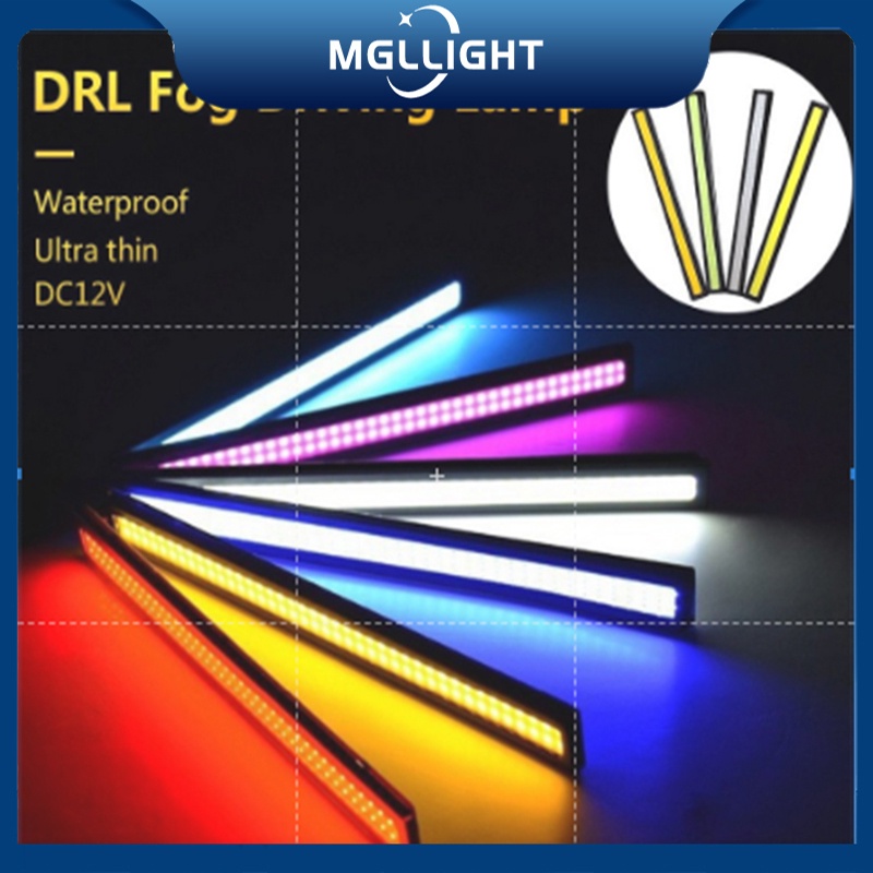 Mgllight Cob Der ไฟตัดหมอก LED ไฟ Led ไฟตัดหมอกกันน้ําสําหรับรถยนต์ 12 V 1 ชิ้น 17 ซม. สีฟ้าสีแดง