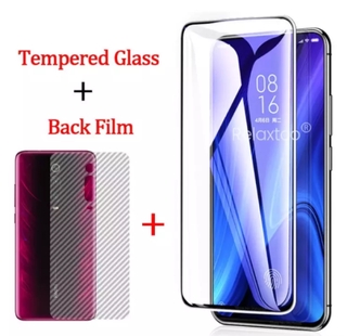 2 in1  Tempered Glass OPPO F5 F7 F9 A83 A3S F11 Pro A5S A9 2020 Reno 2F 10 Realme 5 3 Pro Screen Protector