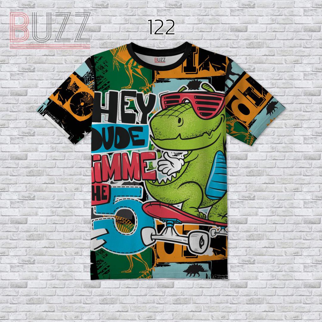 [S-4XL] เสื้อยืดแฟชั่น พิมพ์ลาย หน้า-หลัง ใส่ได้ทั้ง ชาย หญิง สาวอวบ อ้วน บิ๊กไซส์ BUZZ-122