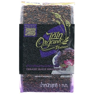 ไทไทข้าวกล้องหอมนิลอินทรีย์ 1กก. Thai Tai organic brown rice, fragrant black sapphire 1 kg.