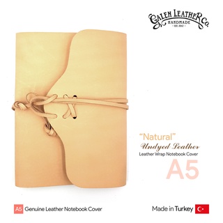 Galen Leather "Natural" A5 Wrap Notebook Cover - ปกสมุดโน๊ตหนังแท้