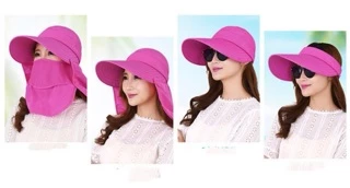 หมวกกันแดด หมวกคลุมหน้า เกะใช้ได้เป็น4แบบ