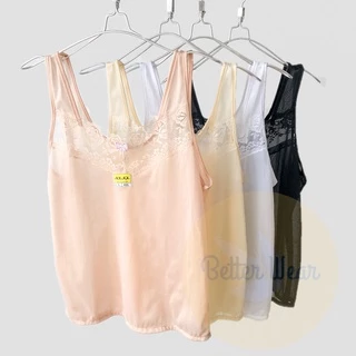 Nana905-925 เสื้อกล้ามซับในซีทรู คอลายลูกไม้ ไซส์ L-XL