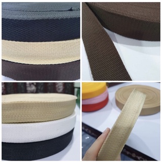 (ยกม้วน 50 เมตร) สายPP สายกระเป๋า 1นิ้ว 1.2นิ้ว 1.5นิ้ว 7หุน มีหลายเฉดสี