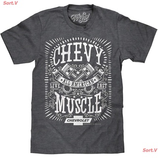 Sort.V Logo เชฟโรเลตขนาด 2T-6XL Luv Chevy ขนาดใหญ่สําหรับเชฟโรเลต เสื้อยืดโลโก้รถ