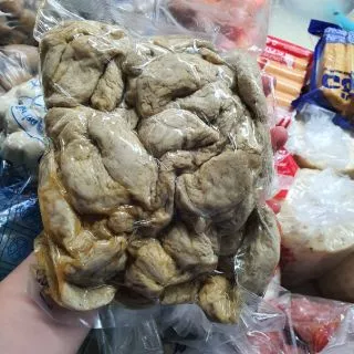 ลูกชิ้นปลาระเบิด ยี่ห้อ 5 ดาว น้ำหนัก 1000 กรัม