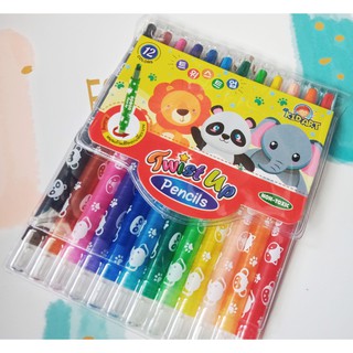 Kid Art สีเทียน ดินสอสี  หมุนหัวได้ 12 สี