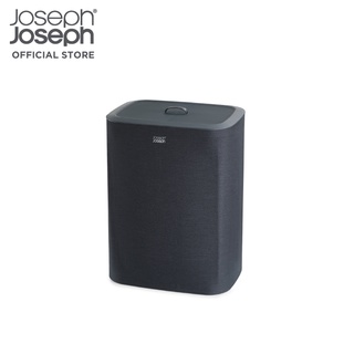 Joseph Joseph ตะกร้าผ้า 2 ช่อง สำหรับแยกประเภทผ้าหรือสีผ้า รุ่น Tota ความจุ 90L สี Carbon Black N50004