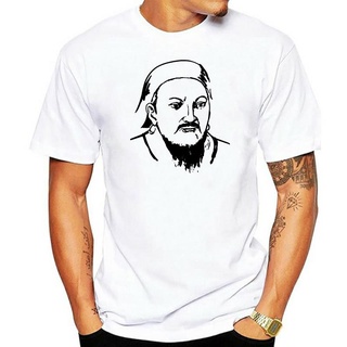 เสื้อยืดแขนสั้น คอกลม พิมพ์ลาย Genghis Khan แฟชั่นสําหรับผู้ชายS-5XL