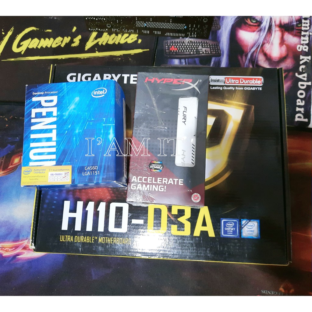 CPU INTEL G4560 G4400+RAM DDR4 8G+MB CPU ถูกราคาท้าลอง