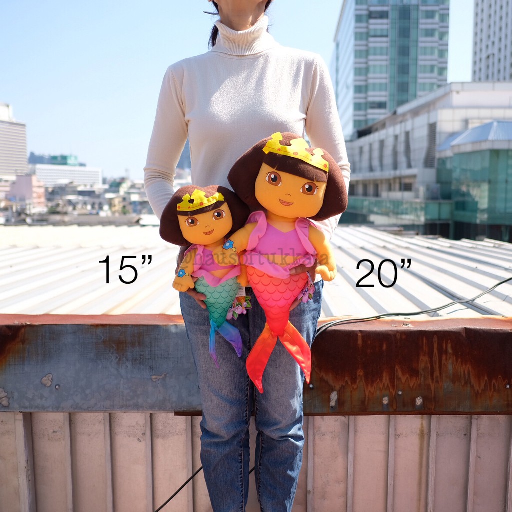 ตุ๊กตา Dora ดอร่า ชุดนางเงือก 15/20นิ้ว ดอรา