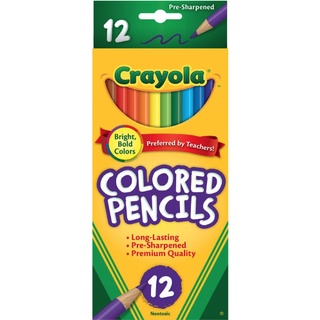 Crayola Colored Pencils เครโยล่า สีไม้ไร้สารพิษ 100% 12 สี พร้อมส่ง