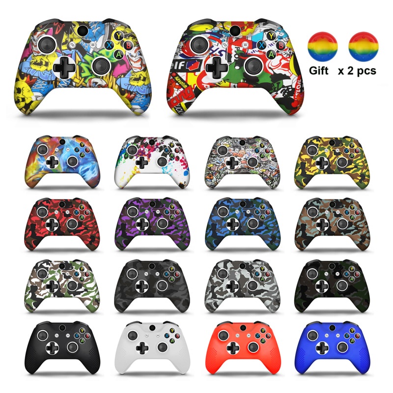 เคสซิลิโคน แบบนิ่ม ลายพราง สําหรับจอยสติ๊ก Xbox One