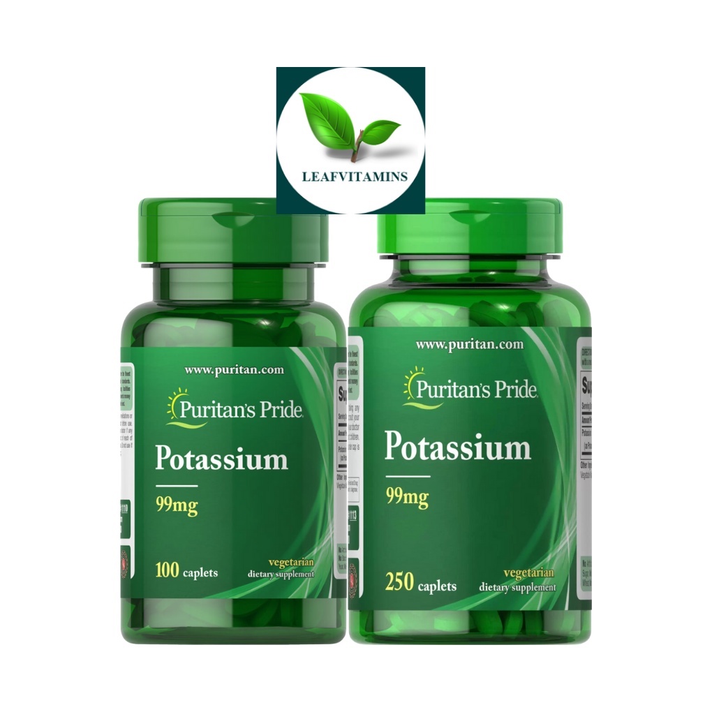 Puritan's Pride Potassium 99 mg / 100, 250 Caplets