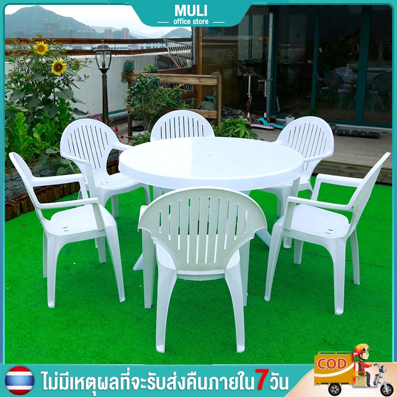MULI เก้าอี้กินข้าว รับน้ำหนักได้ 400kg ไม่ต้องต่อประกอบ เก้าอี้ เก้าอี้พลาสติก เก้าอี้มีพนักพิง เก้าอี้ทำงาน