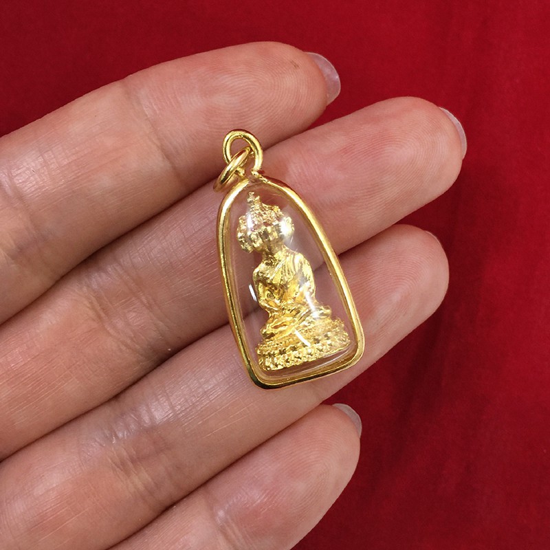 จี้ทองเศรษฐีนวโกฏิ องค์ทอง ขนาด 1.3 x 2.3 cm จี้พระ เสริมบารมี ความสำเร็จ ร่ำรวย ทองชุบ จี้ห้อยคอ สา