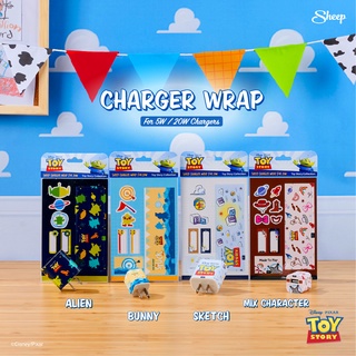 [Toy Story Limited Collection] สติ๊กเกอร์ [wrap charger] sticker ลอกออกได้ไม่ทิ้งคราบ สำหรับติดอแดปเตอร์ ลิขสิทธิ์แท้