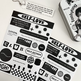 🖤SELF-LOVE sticker สติกเกอร์สุดเท่!! 🤍1แผ่น