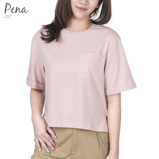 Pena house เสื้อเบสิค ทรงครอป หน้าสั้นหลังยาว PBTS082201