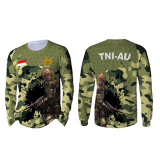 เสื้อเชิ้ตตัวยาว พิมพ์ลาย Mainamedia - TNI AU สําหรับผู้ชาย