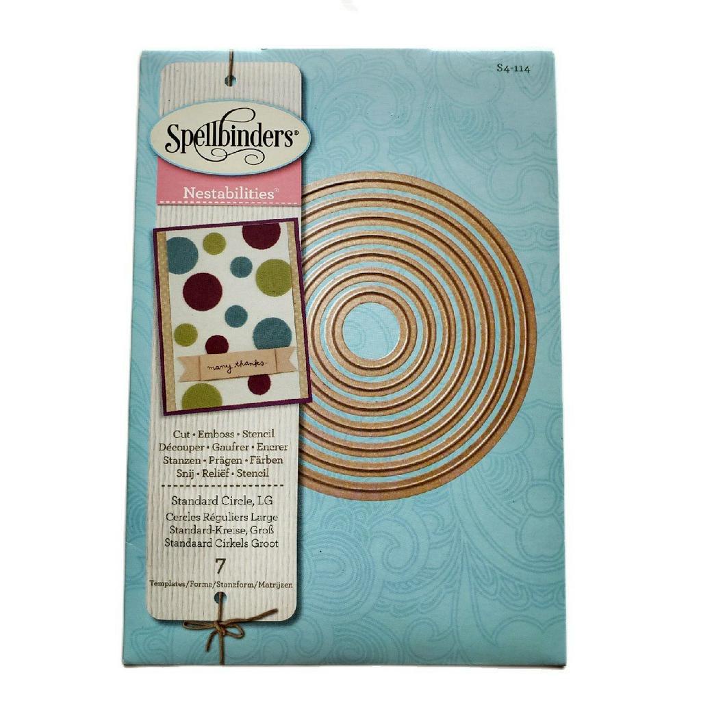 Spellbinders Nestbilities Dies (Standard Circle LG, Standard Circle SM, Petite Scalloped Circles ขนา
