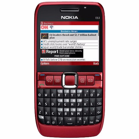 โทรศัพท์มือถือโนเกียปุ่มกด NOKIA E63 (สีแดง) 3G/4G  รุ่นใหม่ 2020