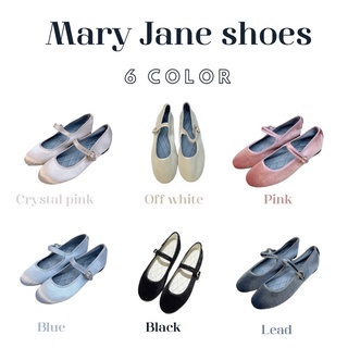 ✨[พรีออเดอร์15-30วัน] Mary Jane shoes 7 color รองเท้ากำมะหยี่สุดน่ารัก(size36-41)