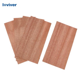 Loviver  5x Handmade Classic Guitar Wood Head Veneer for Tool Parts Accs Balck Wood