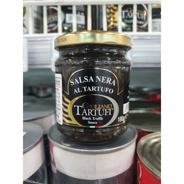 (พร้อมส่ง)tartufi black truffle sauce 180gซอสเห็ดทรัฟเฟิลดำ จากอิตาลี่