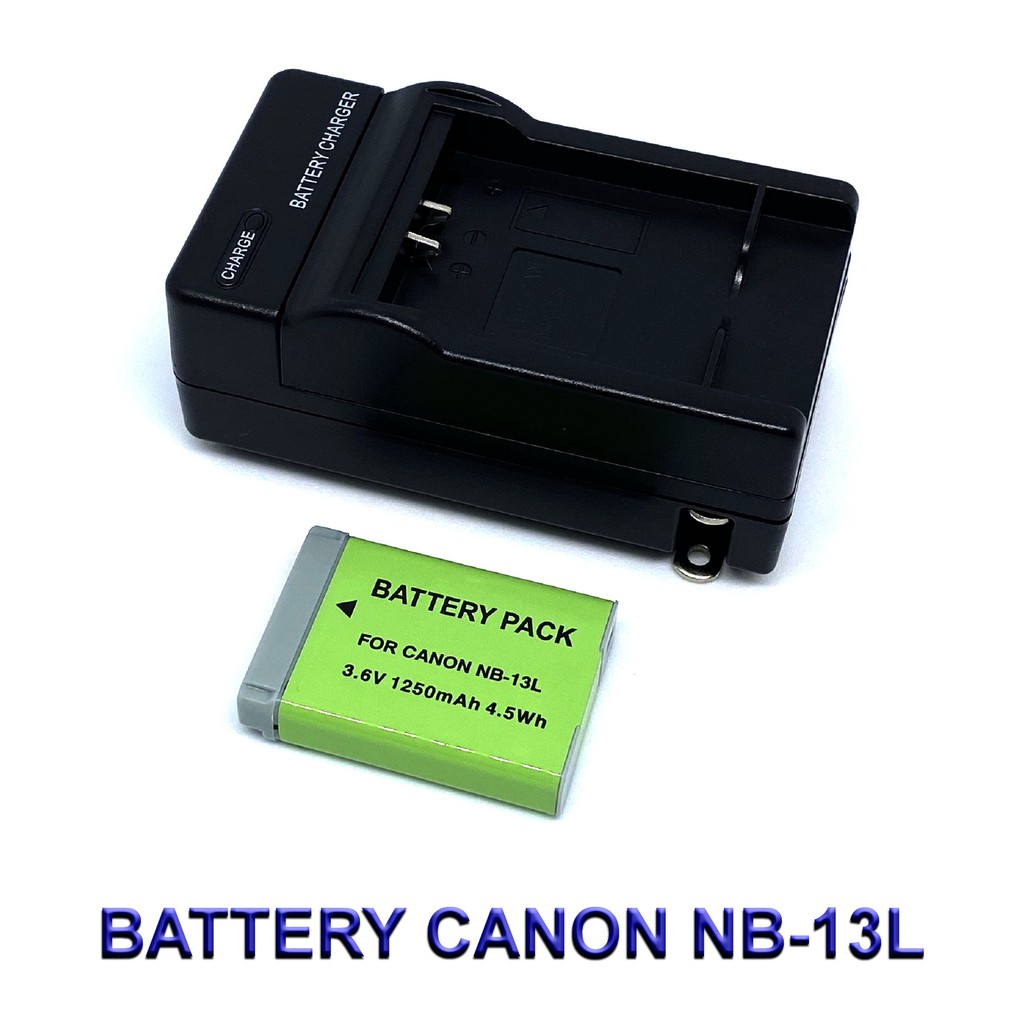 (Set 1+1) NB13L Battery and Charger for Canon PowerShot G1 X Mark III