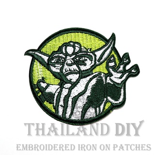 🚀 ตัวรีดติดเสื้อ 🛸 งานปัก Yoda Jedi Master Star Wars Patch อาร์มติดเสื้อ สตาร์ วอร์ส WOP DIY ตัวรีด สัญลักษณ์ เท่ๆ แนวๆ