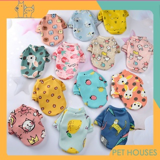 Pet house เสื้อผ้า พิมพ์ลายน่ารัก สำหรับสัตว์เลี้ย สุนัข แมว