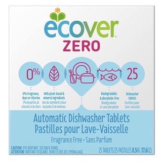 Ecover Zero Automatic Dishwasher Tablets ผลิตภัณฑ์ล้างจานชนิดก้อน ก้อนล้างจาน สำหรับเครื่องล้างจาน จากธรรมชาติ ปลอดสาร