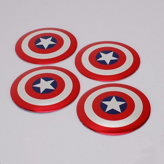 สติ๊กเกอร์ติดรถยนต์ 4 x 56 มม. Captian America Shield