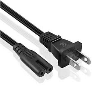 สายไฟ AC Power 2 รู สายไฟหนาอย่างดีขนาด 0.75 mm ยาว 1.8m., 3m. หัวปลั๊กแบน (ออกใบกำกับภาษีได้)