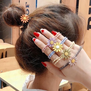 Korean Style Women Cute Daisy Head Rope Ponytail Rope