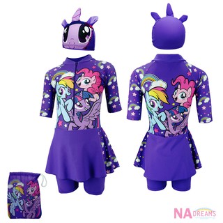 NADreams ชุดว่ายน้ำเด็ก ชุดว่ายน้ำเด็กหญิง ลายโพนี่ MY LITTLE PONY ชุดว่ายน้ำเด็กผู้หญิง Girl Swimwear ชุดว่ายน้ำ