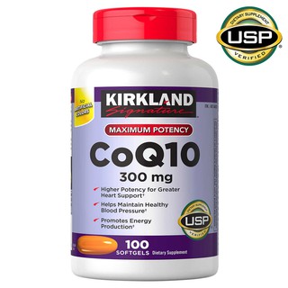 Best Seller!!!  ผลิตภัณฑ์อาหารเสริม Kirkland Signature CoQ10 300mg /100 softgels USP