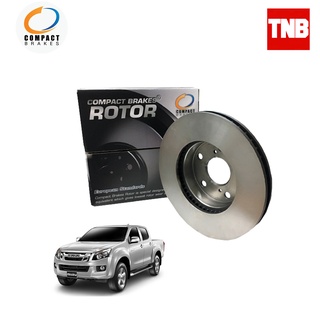 Compact Brakes จานเบรค จานดิสเบรคหน้า สำหรับ Isuzu All new D-max Dmax 4x2 ตัวสูง 4x4 ปี 2012-2019