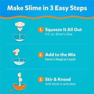 Elmer's น้ำยาสไลม์ เมจิกลิควิด 8.75 ออนซ์ ELMER'S MAGICAL LIQUID เอลเมอร์ส ซักออกได้ กาว Non-Toxic