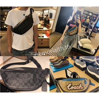 แท้💯%🔥พร้อมส่ง🔥 COACH โค้ชกระเป๋าสะพายไหล่ Crossbody กระเป๋าหน้าอก F78777 F76795 91010