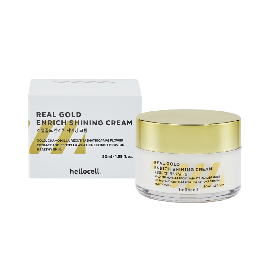 hellocell Real GOLD ENRICH SHINING CREAM (เฮลโลเซล เรียล โกล เอ็นริช ชายนิ่ง ครีม)50ml