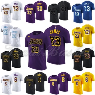 เสื้อยืดบาสเก็ตบอล ลาย Nba Player LA Los Angeles Lakers Lakers No 23 Lebron James สําหรับผู้ชาย