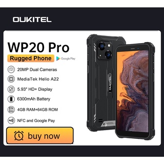 Oukitel WP20 Pro Rugged Smartphone 5.93" 4GB+64GB 6300mAh Octa Core Mobile phone 20MP Cell phone NFC